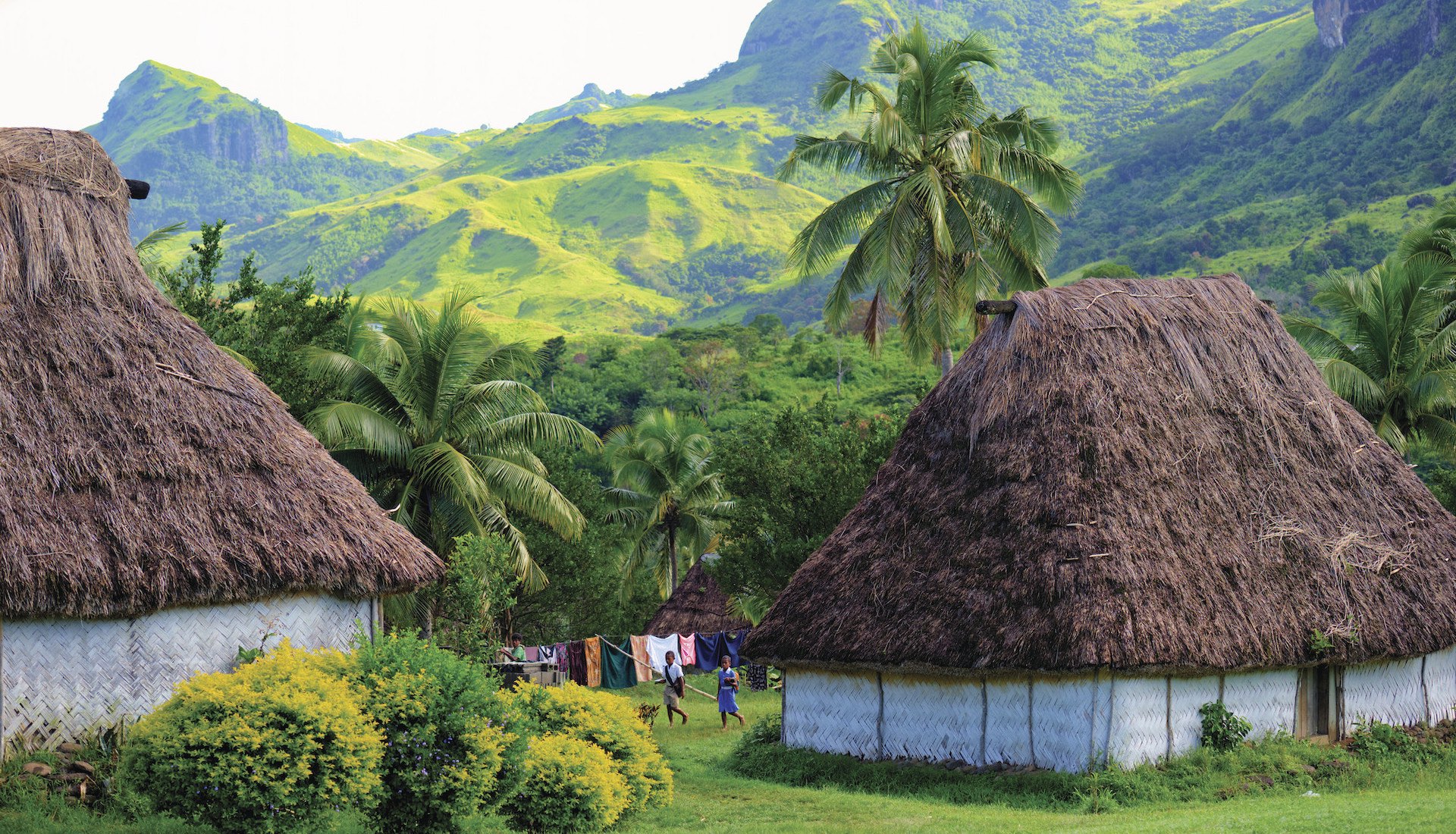 Bures at Navala village, Fiji