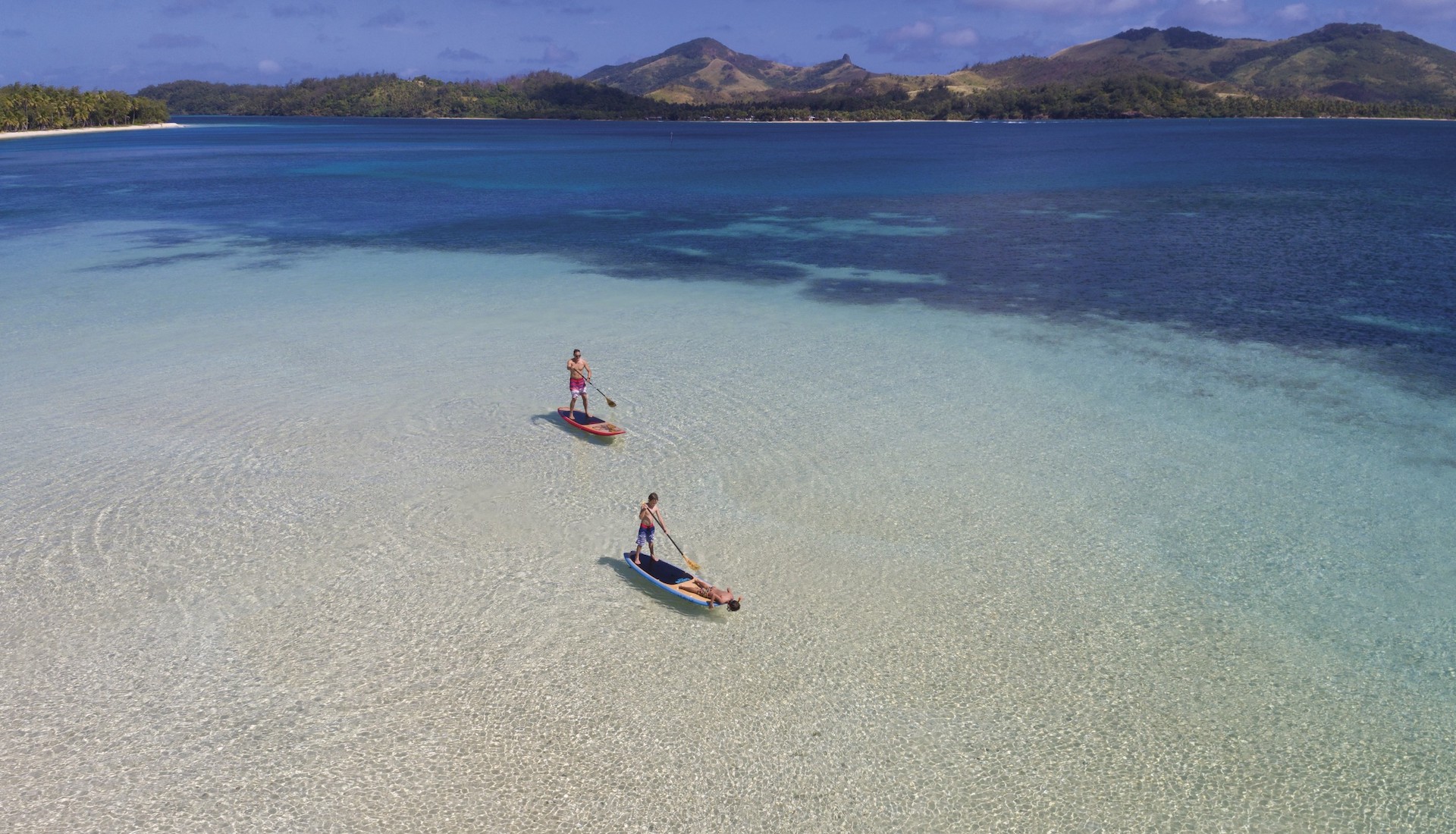 In the water activities in Fiji