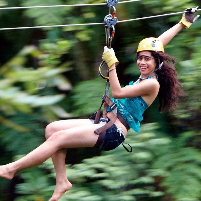 Ziplining in Fiji