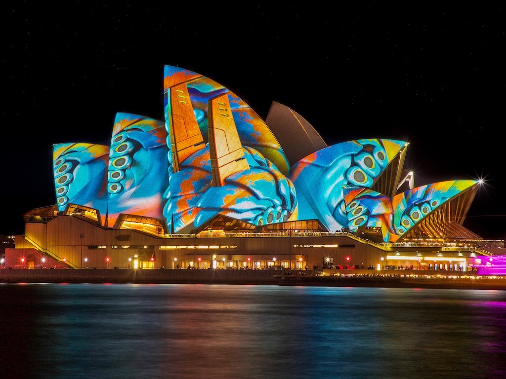 The Sydney Opera House in Sydney, New South Wales, Australia.